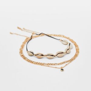 Chain and seashell choker necklace
